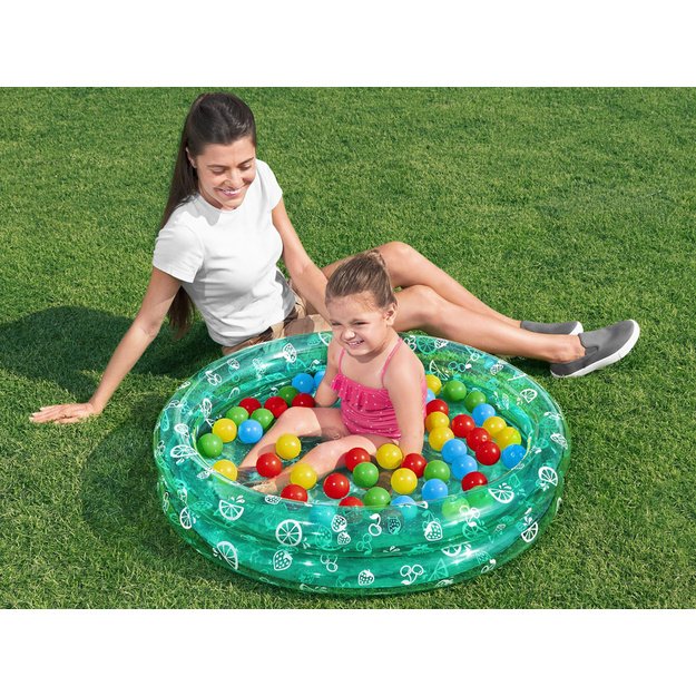 Pripučiamas baseinas vaikams su kamuoliukais 91x20cm, žalias, Bestway 