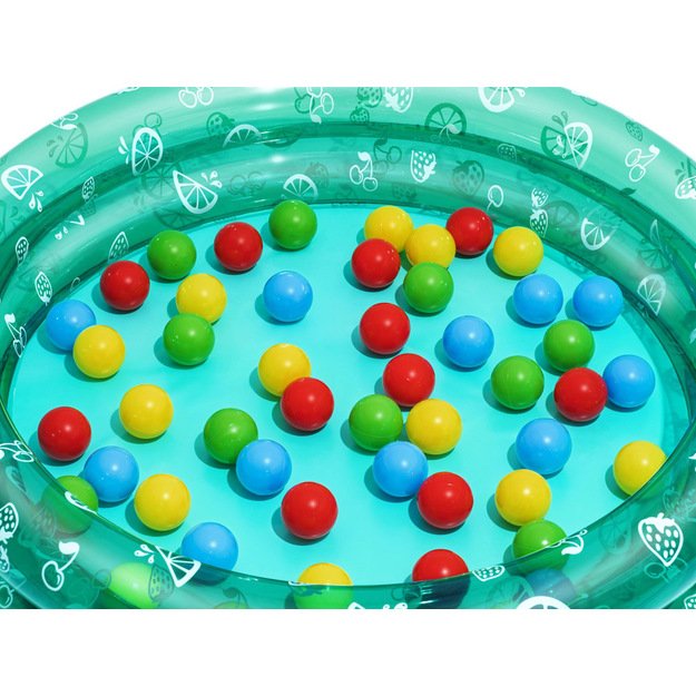 Pripučiamas baseinas vaikams su kamuoliukais 91x20cm, žalias, Bestway 