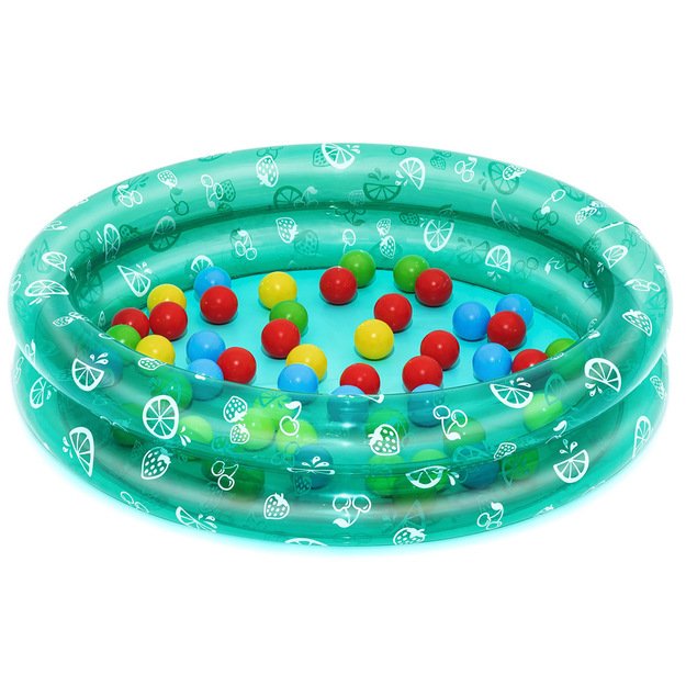Pripučiamas baseinas vaikams su kamuoliukais 91x20cm, žalias, Bestway 
