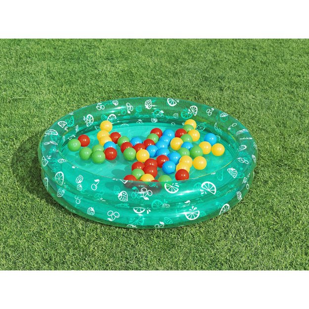 Pripučiamas baseinas vaikams su kamuoliukais 91x20cm, žalias, Bestway 