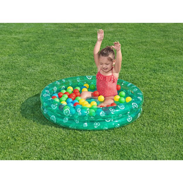 Pripučiamas baseinas vaikams su kamuoliukais 91x20cm, žalias, Bestway 