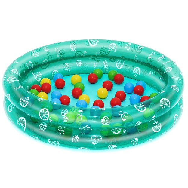 Pripučiamas baseinas vaikams su kamuoliukais 91x20cm, žalias, Bestway 
