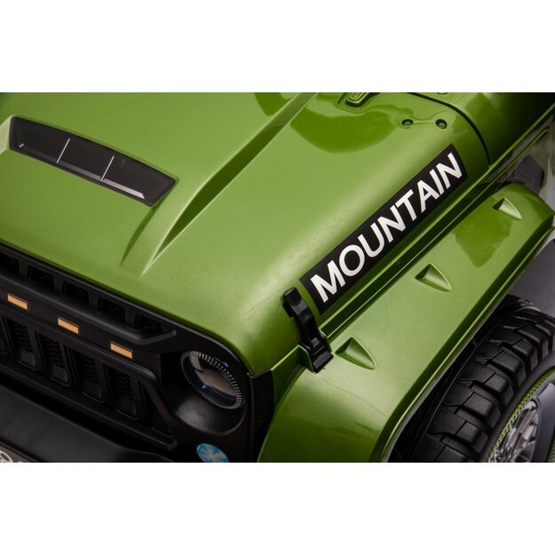 Vienvietis elektrinis visureigis vaikams Off Road MOUNTAIN, žalias