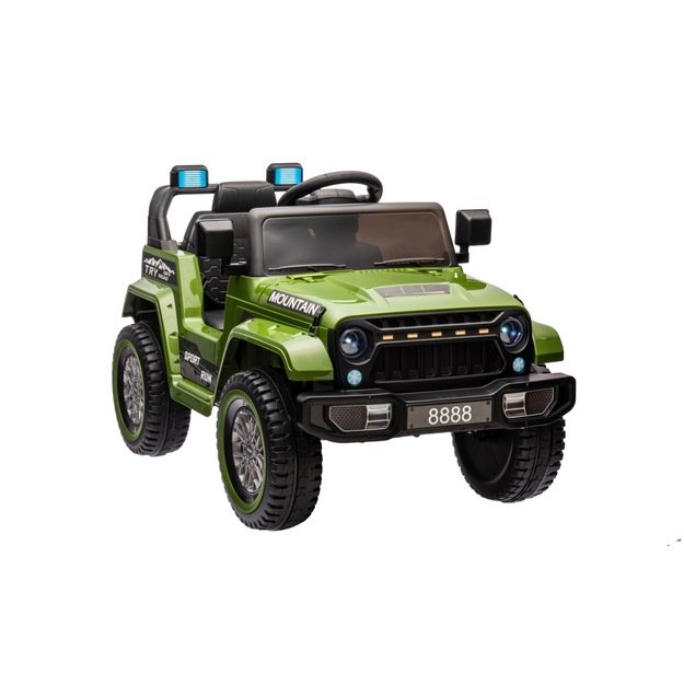 Vienvietis elektrinis visureigis vaikams Off Road MOUNTAIN, žalias