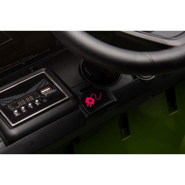 Vienvietis elektrinis visureigis vaikams Off Road MOUNTAIN, žalias