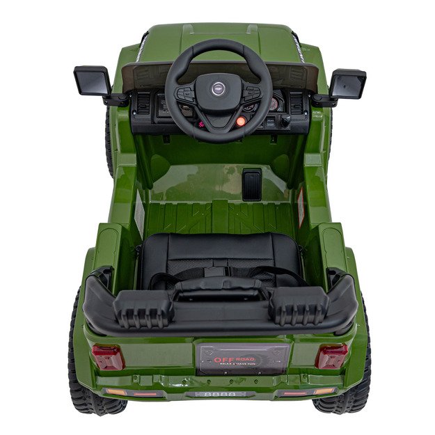 Vienvietis elektrinis visureigis vaikams Off Road MOUNTAIN, žalias