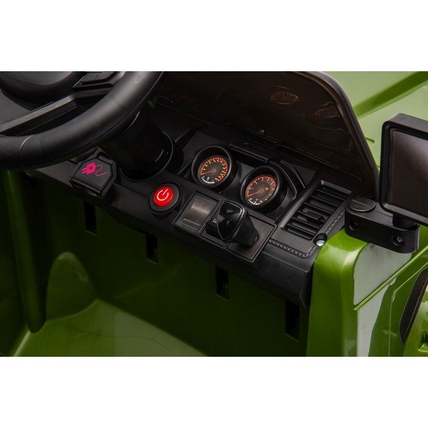 Vienvietis elektrinis visureigis vaikams Off Road MOUNTAIN, žalias
