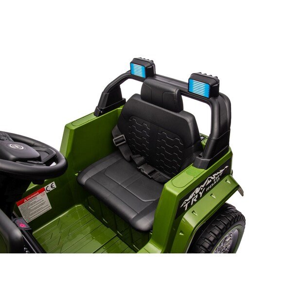 Vienvietis elektrinis visureigis vaikams Off Road MOUNTAIN, žalias