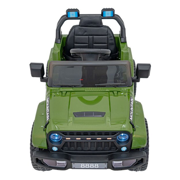 Vienvietis elektrinis visureigis vaikams Off Road MOUNTAIN, žalias
