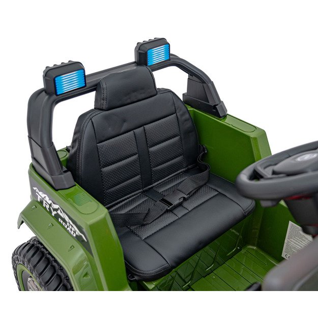 Vienvietis elektrinis visureigis vaikams Off Road MOUNTAIN, žalias