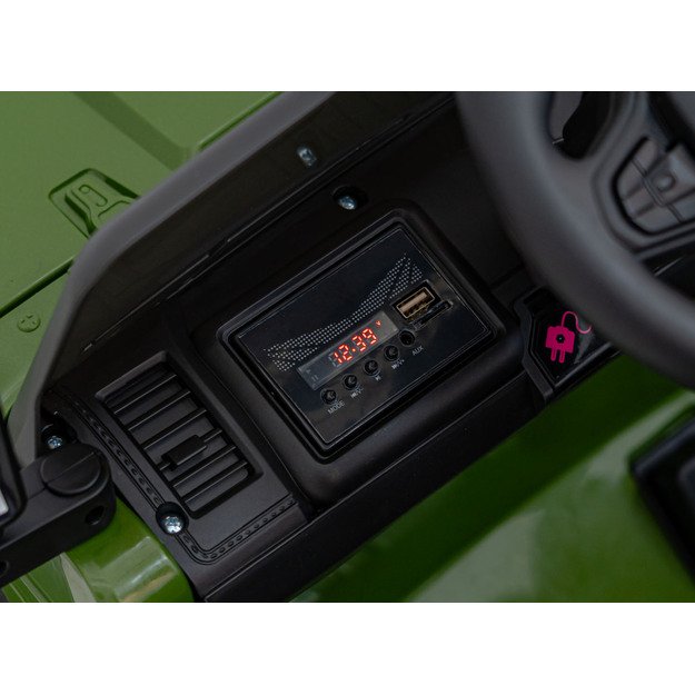 Vienvietis elektrinis visureigis vaikams Off Road MOUNTAIN, žalias