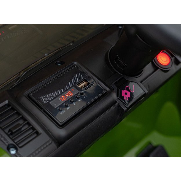 Vienvietis elektrinis visureigis vaikams Off Road MOUNTAIN, žalias