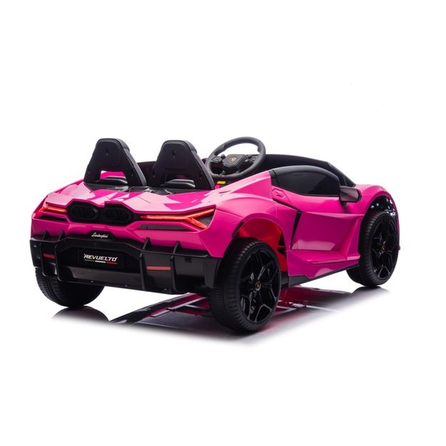 Dvivietis elektromobilis vaikams Lamborghini Revuelto XL, rožinis