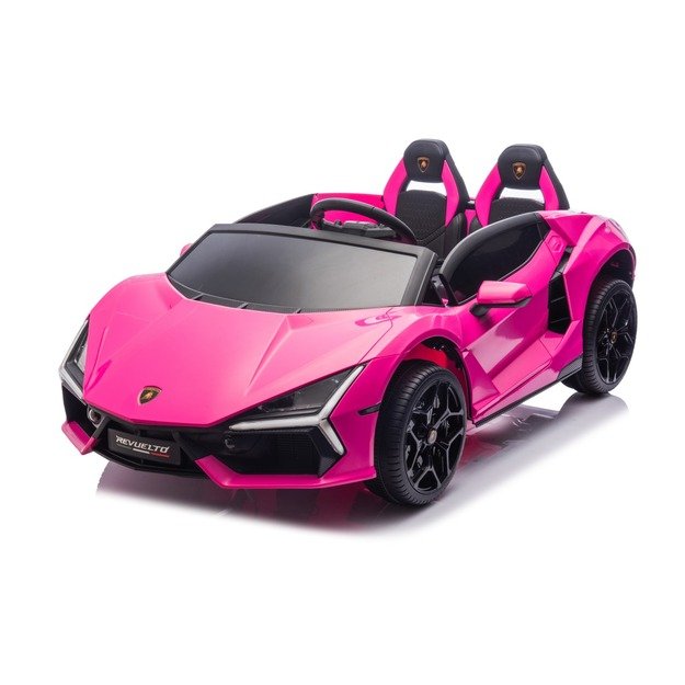 Dvivietis elektromobilis vaikams Lamborghini Revuelto XL, rožinis