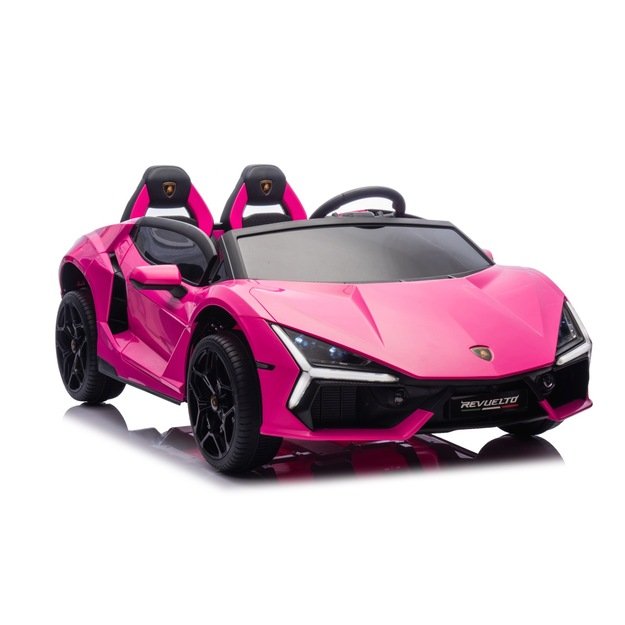 Dvivietis elektromobilis vaikams Lamborghini Revuelto XL, rožinis