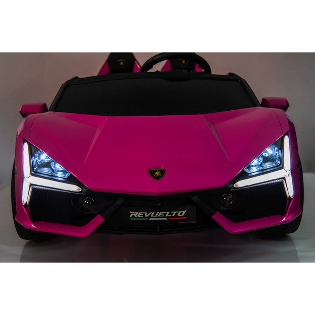 Dvivietis elektromobilis vaikams Lamborghini Revuelto XL, rožinis