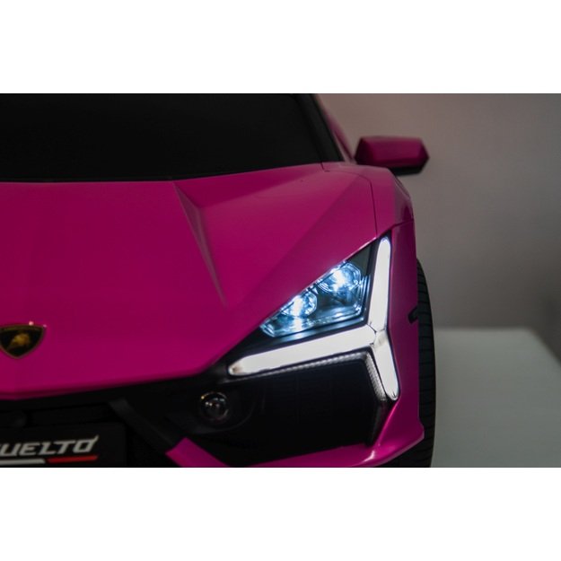 Dvivietis elektromobilis vaikams Lamborghini Revuelto XL, rožinis