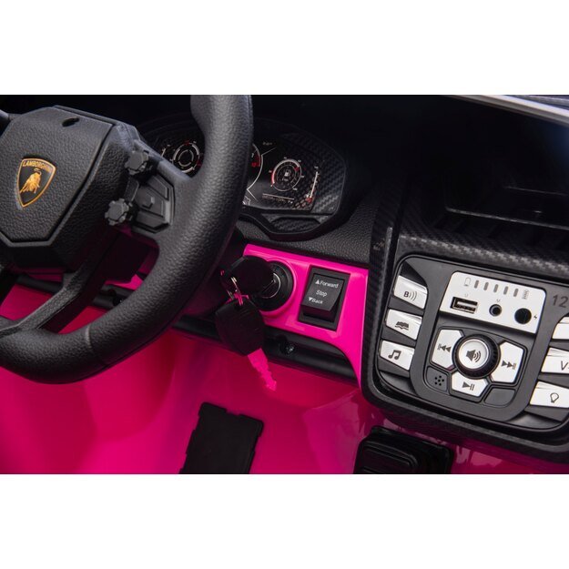 Dvivietis elektromobilis vaikams Lamborghini Revuelto XL, rožinis