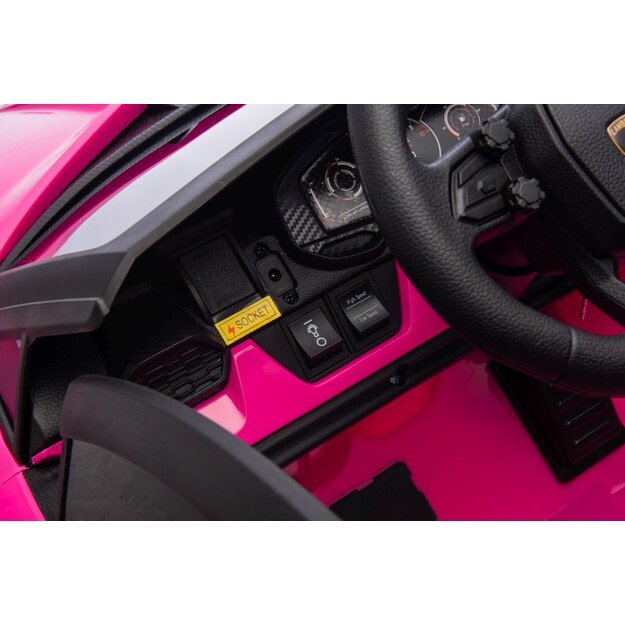 Dvivietis elektromobilis vaikams Lamborghini Revuelto XL, rožinis