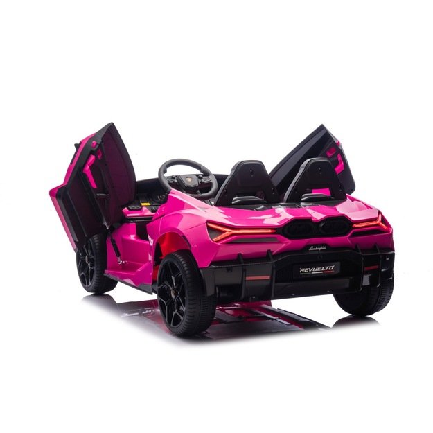 Dvivietis elektromobilis vaikams Lamborghini Revuelto XL, rožinis