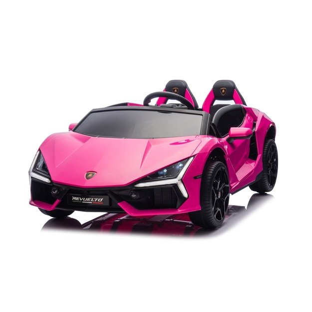 Dvivietis elektromobilis vaikams Lamborghini Revuelto XL, rožinis
