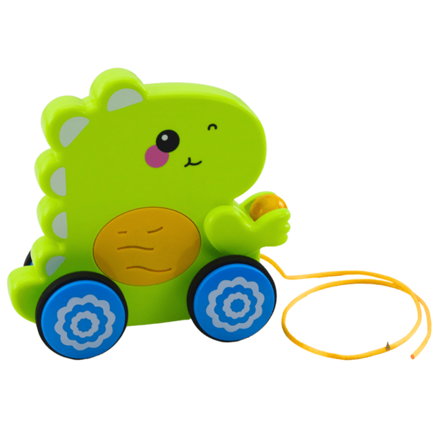 Interaktyvus traukiamasis dinozauras vaikams, žalias