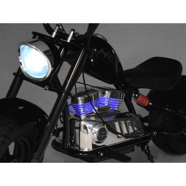 Vienvietis elektrinis motociklas vaikams iki 80 kg, juodas