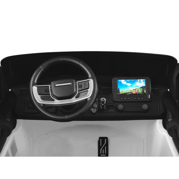 Vienvietis elektrinis džipas vaikams RANGE ROVER 4x4, baltas