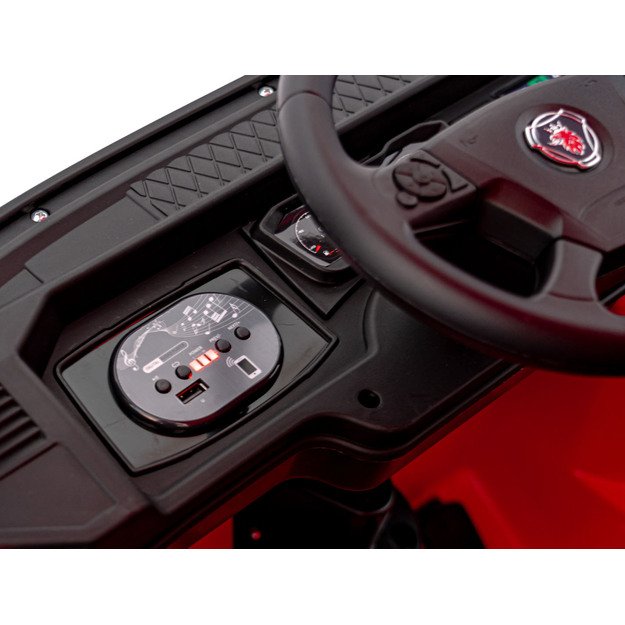 Vienvietis elektrinis sunkvežimis vaikams Scania R-SERIE, raudonas