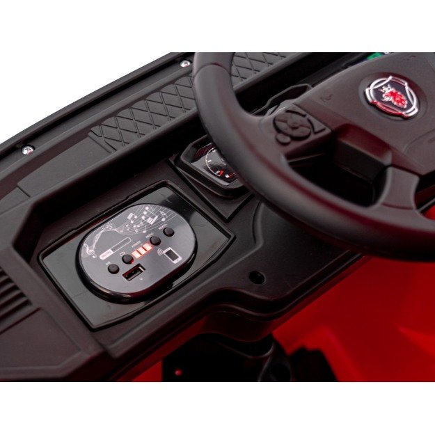 Vienvietis elektrinis sunkvežimis vaikams Scania R-SERIE, raudonas