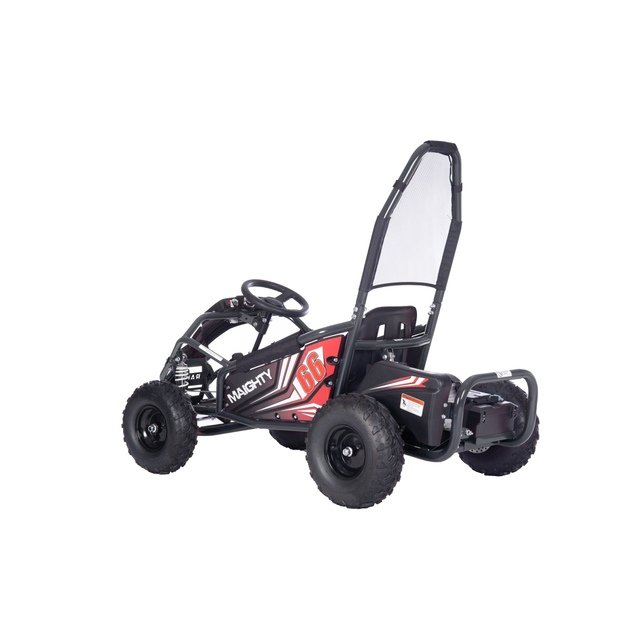 Vienvietis elektrinis sportinis kartingas MAIGHTY vaikams, juodas