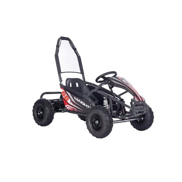 Vienvietis elektrinis sportinis kartingas MAIGHTY vaikams, juodas