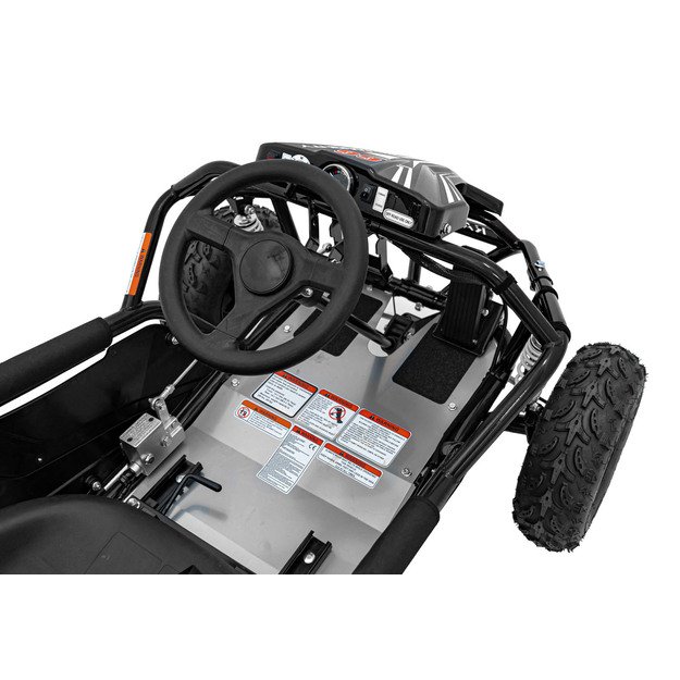 Vienvietis elektrinis sportinis kartingas MAIGHTY vaikams, juodas