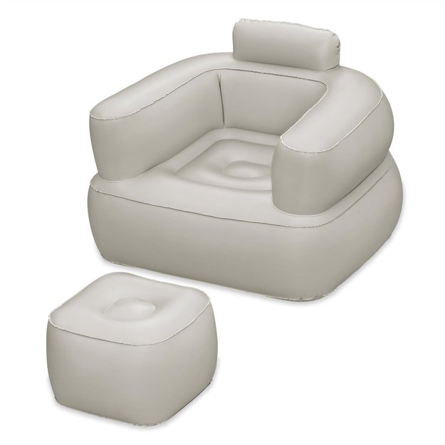 Pripučiamas fotelis, pilkas, Bestway 75137