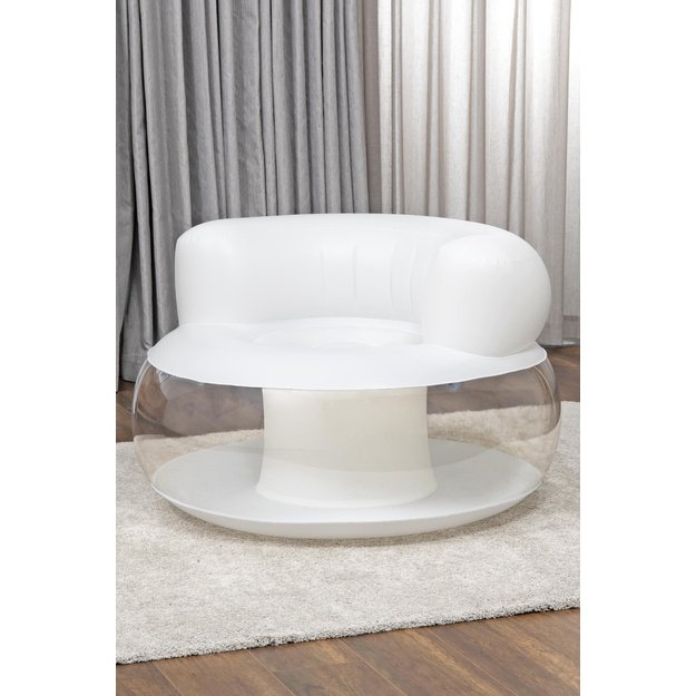 Pripučiamas fotelis 112x112x70 cm, baltas, Bestway 75138