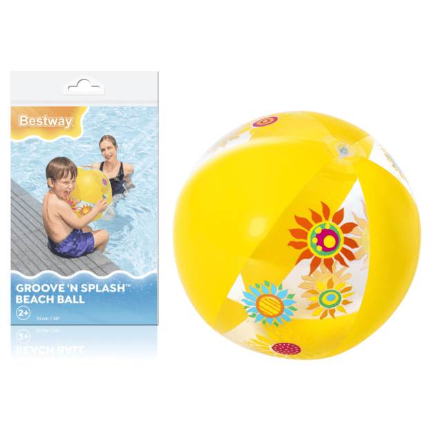 Pripučiamas kamuolys 51 cm, geltonas,  Bestway 31036
