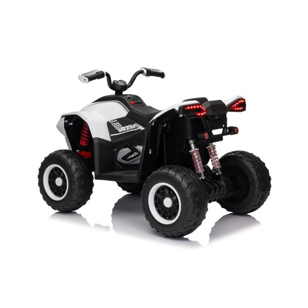Vienvietis elektrinis keturratis vaikams Quad Fast Wheel, baltas