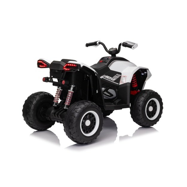 Vienvietis elektrinis keturratis vaikams Quad Fast Wheel, baltas