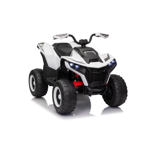 Vienvietis elektrinis keturratis vaikams Quad Fast Wheel, baltas