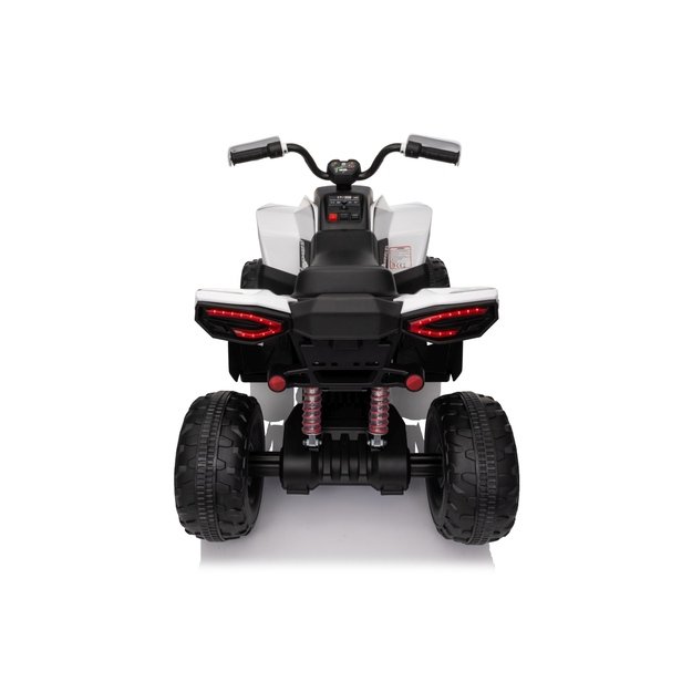 Vienvietis elektrinis keturratis vaikams Quad Fast Wheel, baltas