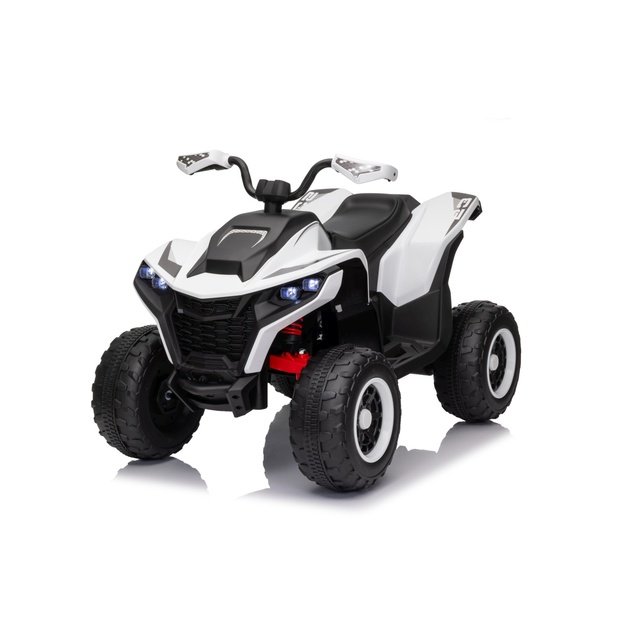 Vienvietis elektrinis keturratis vaikams Quad Fast Wheel, baltas