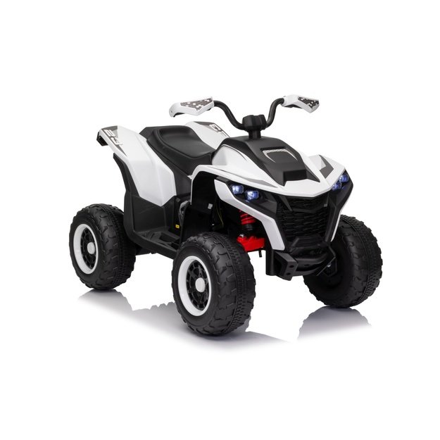 Vienvietis elektrinis keturratis vaikams Quad Fast Wheel, baltas