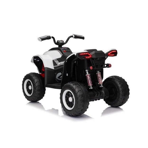Vienvietis elektrinis keturratis vaikams Quad Fast Wheel, baltas