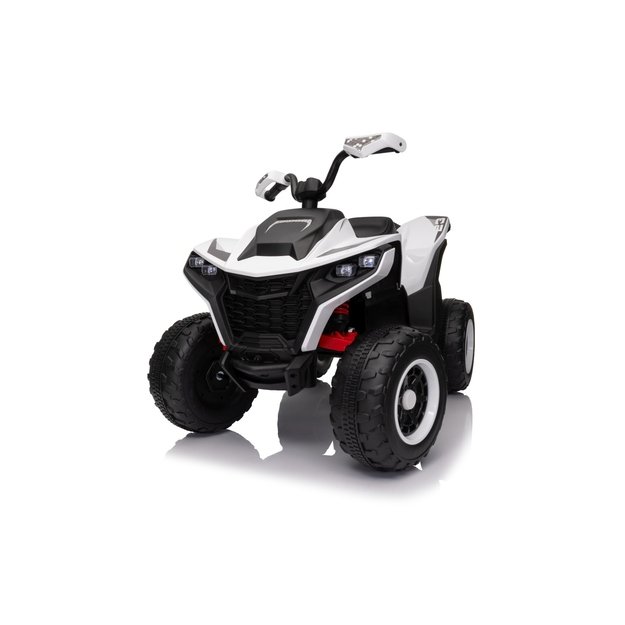 Vienvietis elektrinis keturratis vaikams Quad Fast Wheel, baltas