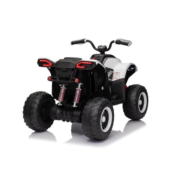 Vienvietis elektrinis keturratis vaikams Quad Fast Wheel, baltas