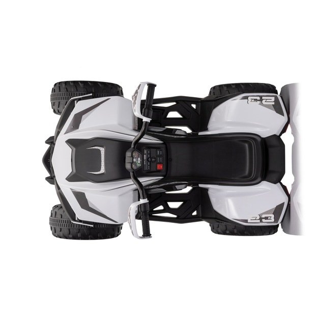 Vienvietis elektrinis keturratis vaikams Quad Fast Wheel, baltas