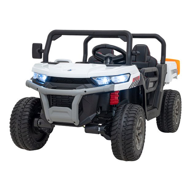 Vaikiškas dvivietis elektrinis bagis 4x4 Speed 900, baltas