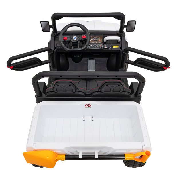 Vaikiškas dvivietis elektrinis bagis 4x4 Speed 900, baltas