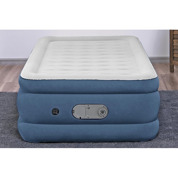 Pripučiamas vienvietis čiužinys su įmontuotu siurbliu 97x191x46cm, Bestway 6713P