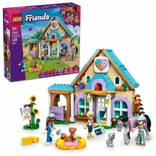 Konstruktorius vaikams „Friends Žirgų ir augintinių veterinarijos klinika“ LEGO FRIENDS 42651 